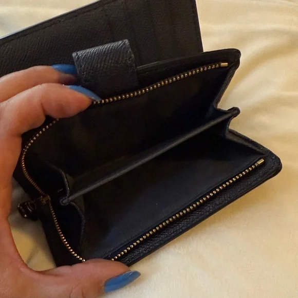 Coach Midnight Blue saffiano Leather Wallet - Picture 6 of 11